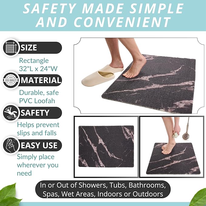 Enkosi Loofah Non-Slip Shower Mat - Image 3