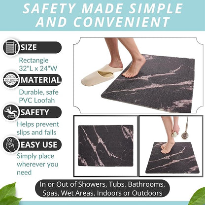Enkosi Loofah Non-Slip Shower Mat - Image 3