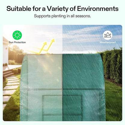 VIVOSUN Lean-to Greenhouse, 6.6’ x 3.3’ x 6.9’ Portable Wall House - Image 3
