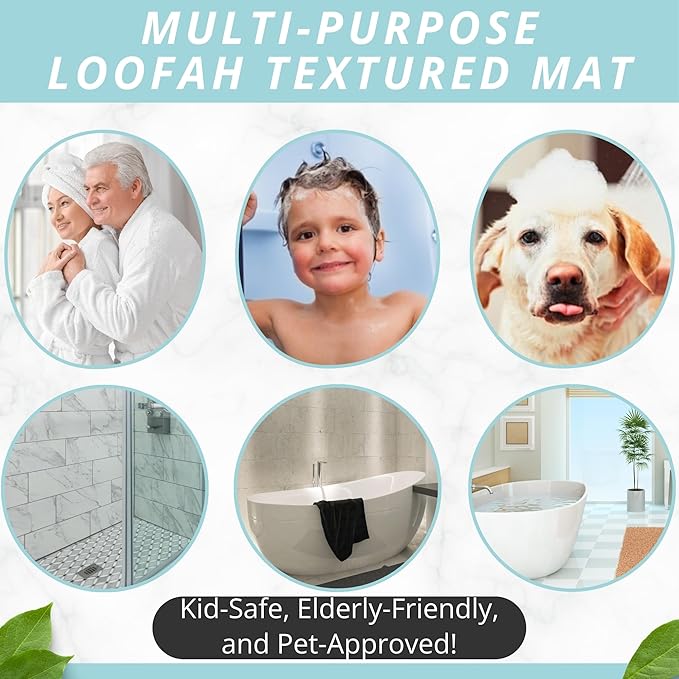 Enkosi Loofah Non-Slip Shower Mat - Image 5