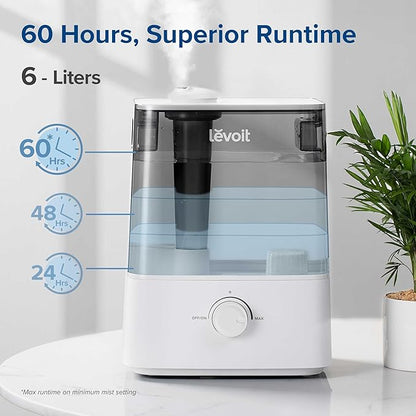 LEVOIT Classic300 Ultrasonic Top Fill Humidifier, Extra Large 6L Tank Last - Image 2