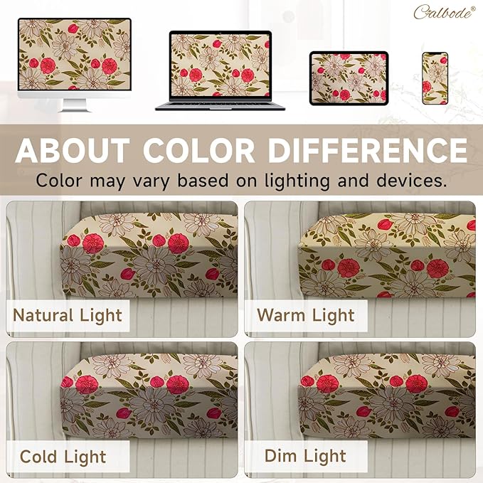 12Pcs Stretch Patio Cushion Cover, Floral Couch & Sofa Slipcovers - Image 6