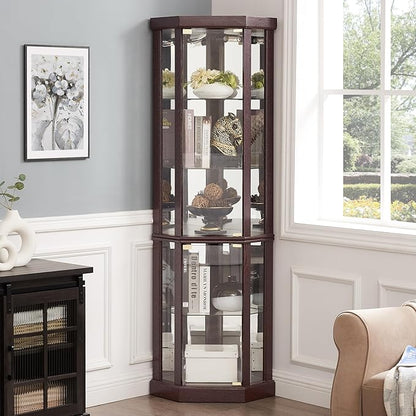 Elegant Corner Curio Cabinet by ALYIAMXL
