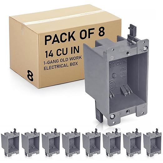 Airmont Products 14 in. Old Work Electrical Box, 1-Gang 14 Cu in Non-Metallic by AirmontProducts