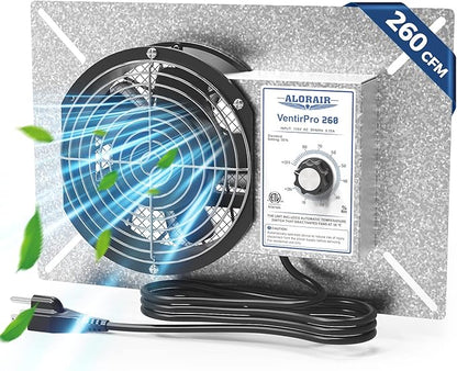 ALORAIR 260CFM Crawl Space Ventilator Fan, 6.7 Inch Basement Vent Fan by ALORAIRSOLUTIONSINC0J0DC
