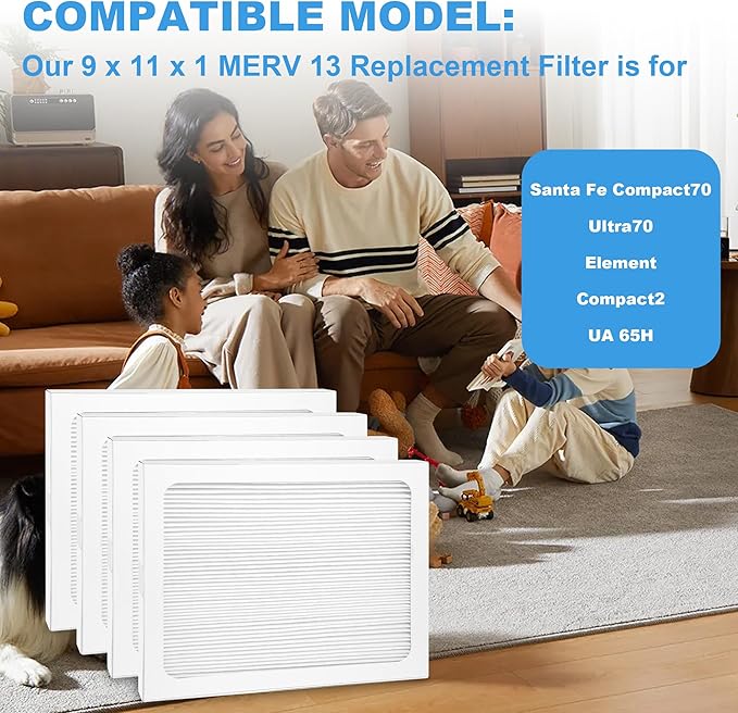 9 x 11 x 1 Dehumidifier Filter MERV 13 Compatible - Image 2