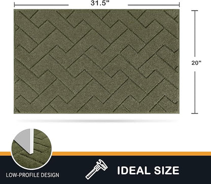 PURRUGS Dirt Trapping Door Mat 20" x 31.5", Non-Slip Machine Washable Entry Rug - Image 2