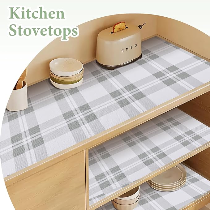 Drawer and Shelf Liner for Kitchen Cabinet: 12 in X 20 Ft Non Slip Waterproof - Image 3