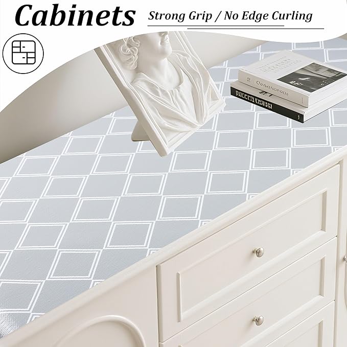 Shelf Liners for Kitchen Cabinets Non-Adhesive 12 Inch X 20 Ft Cabinet Liners - Image 7