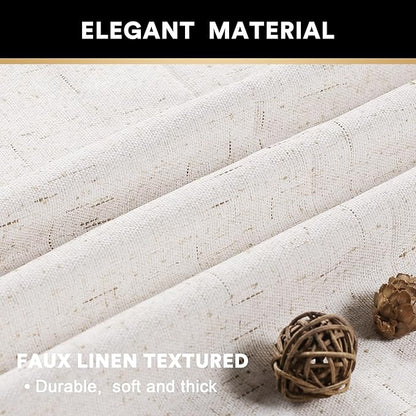 PrinceDeco Primitive Textured 100% Blackout Curtains - Image 4