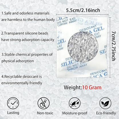 10 Pack 10g Silica Gel Desiccant Bags - Image 2