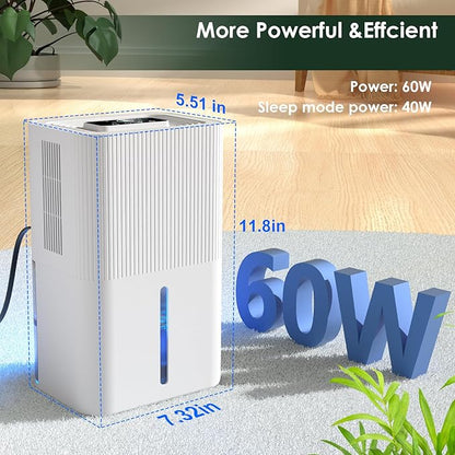 Portable Dehumidifier for Small Room, Bathroom & Closet | 91 OZ Tank | Compact - Image 7