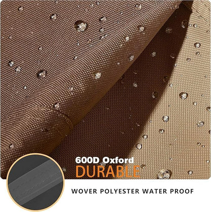Waterproof Patio Loveseat Cover, 78.7W x 38.2D x 35H inches Heavy Duty 600D - Image 4