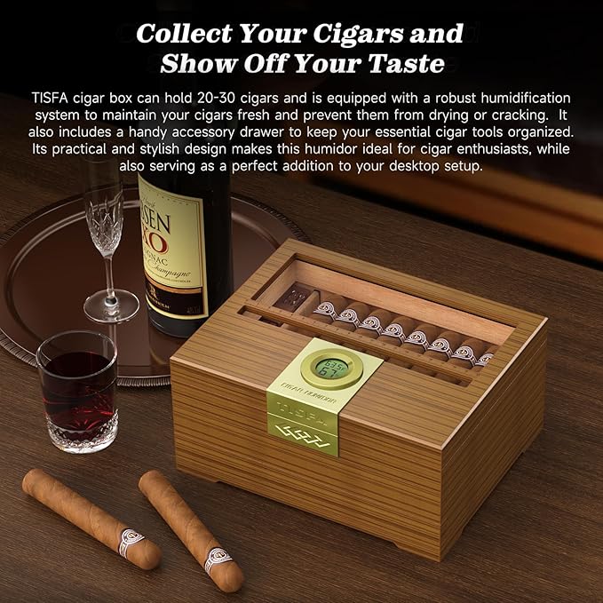 TISFA Cigar Box Handcrafted Humidor - Image 9