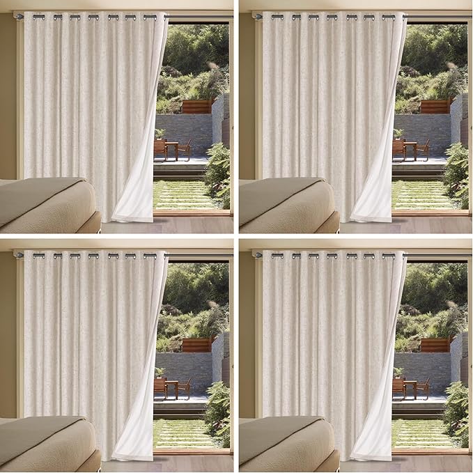 H.VERSAILTEX Linen Blackout Curtains Durable Thick Textured Linen Look 100% by HVERSAILTEX