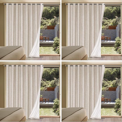 H.VERSAILTEX Linen Blackout Curtains Durable Thick Textured Linen Look 100% by HVERSAILTEX