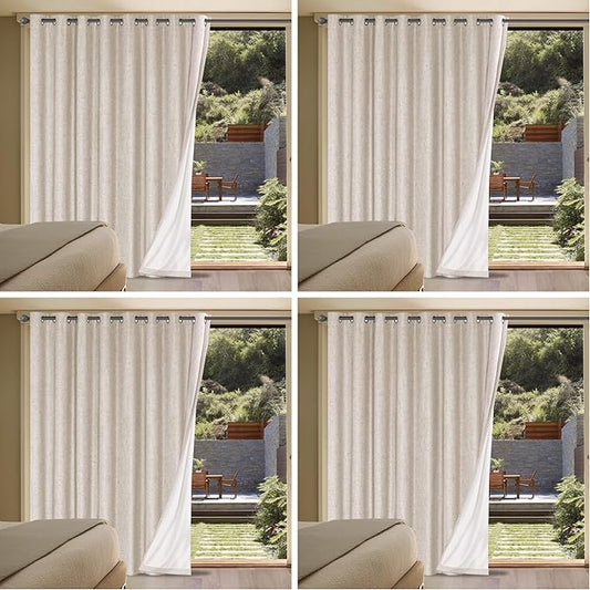 H.VERSAILTEX Linen Blackout Curtains Durable Thick Textured Linen Look 100% by HVERSAILTEX