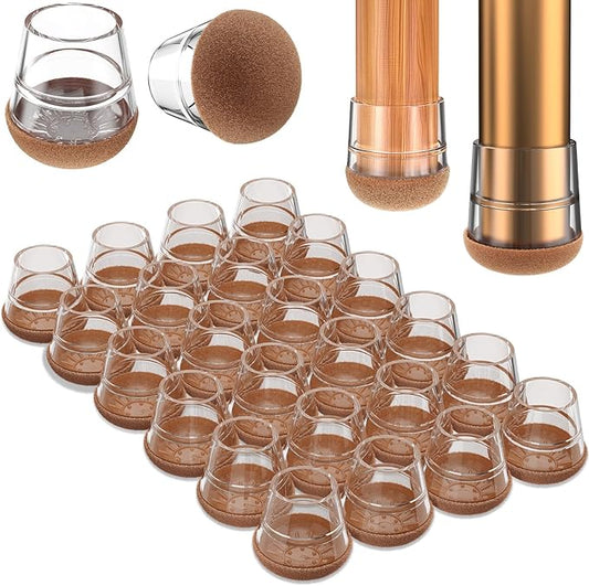 Chair Leg Floor Protectors Extra Small 24Pcs, Silicone Chair Leg Protectors by YTEACIUL