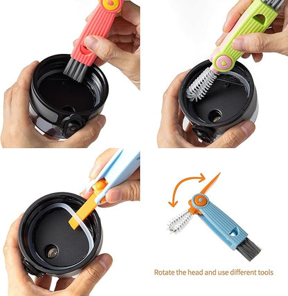 Chemimoso Silicone Spinning Bottle Cleaning Brush, 13.4in Long Handle Water Cup - Image 3