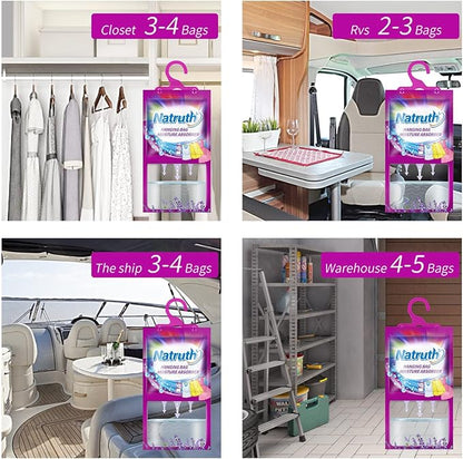 NATRUTH Moisture Absorber 7 HangingPackets（9.8oz*7）+ 3 Portable Boxs, - Image 5