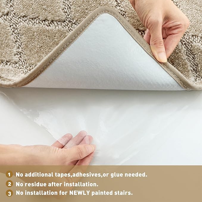 PURE ERA Carpet Stair Tread Landing Mat Tape Free Self Adhesive Non Slip Skid - Image 4