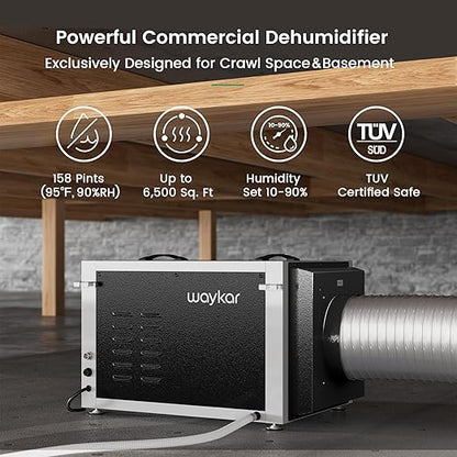 Waykar 158 Pints Crawl Space Dehumidifier - Image 2