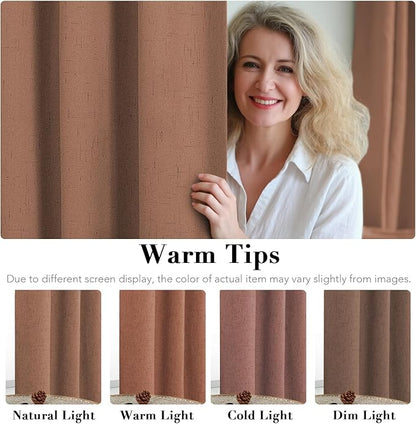 H.VERSAILTEX White Linen Blackout Curtains Durable Thick Textured Linen Look - Image 6