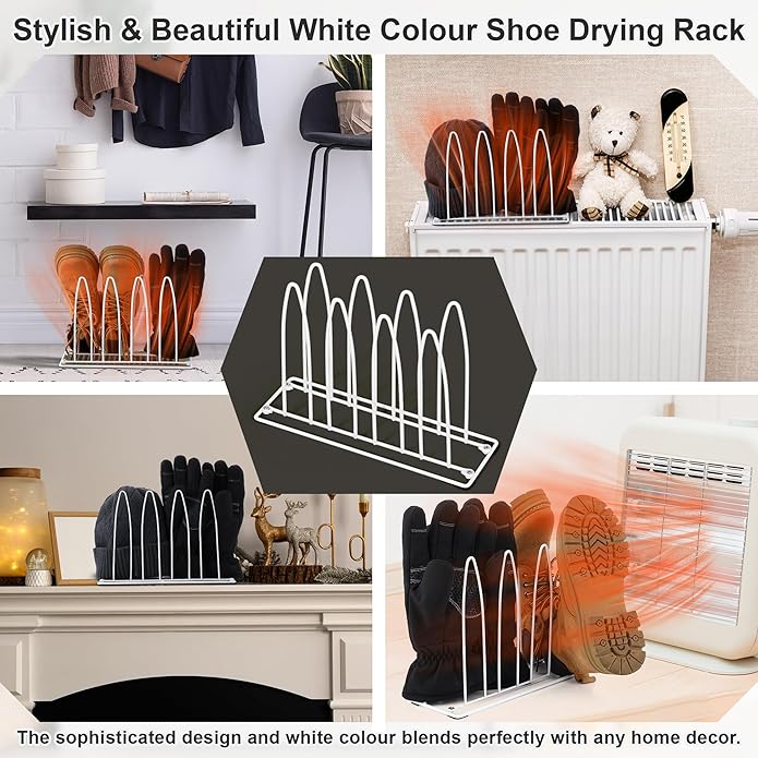 2 Pack Metal Shoe Drying Rack, and Glove Drying Rack, Dryer Racks - Image 5