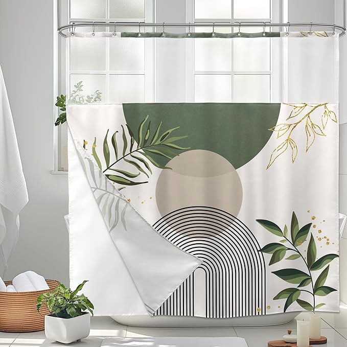 Sage Green Boho Shower Curtain by MitpokBrand