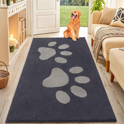 Smiry Dog Door Mat for Muddy Paws, Absorbs Moisture and Dirt, Low-Profile by Smiry