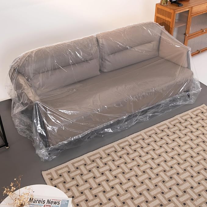 Plastic Couch Sofa Cover, Couch Cover, Waterproof Furniture Covers Protector - Image 7
