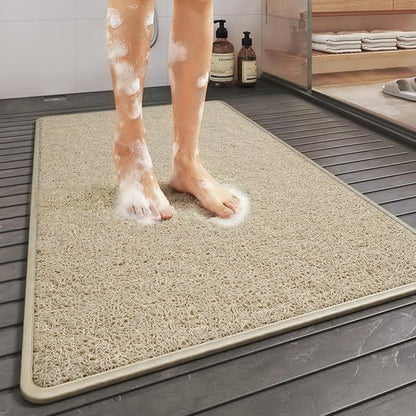 Non Slip Shower Mat Bathtub Mat 16x24 Inch, Quick Dry Bath Mat by QiCaiJia