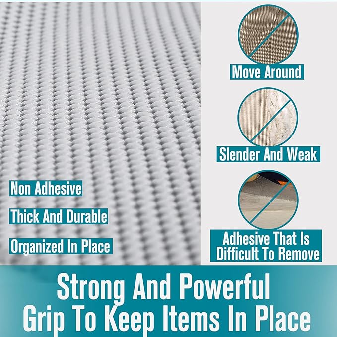 Shelf Liner, Non-Adhesive Roll Drawer Liners 12 Inches x 20 Feet - Image 7