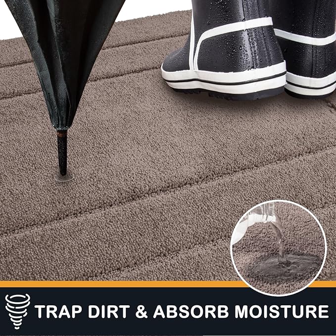 PURRUGS Dirt Trapping Door Mat 32" x 70", Non-Slip/Skid Machine Washable - Image 3