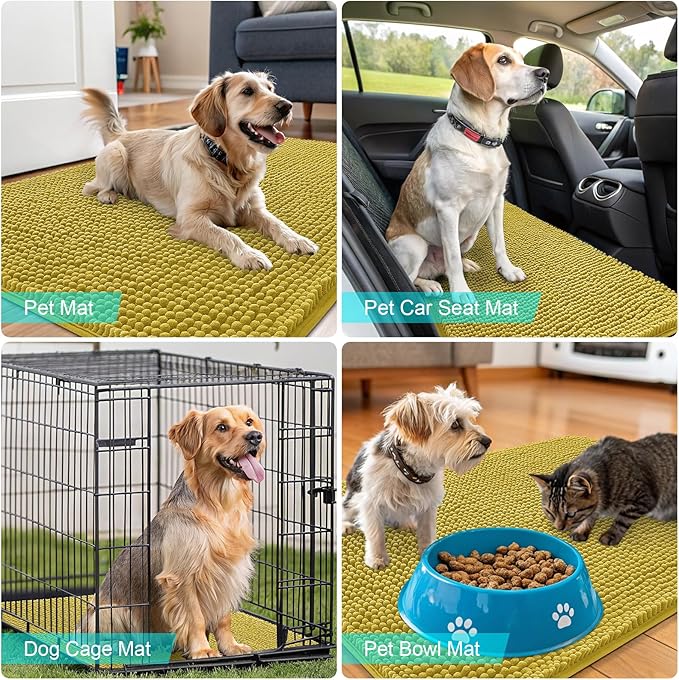 OLANLY Dog Door Mat for Muddy Paws 30x20, Absorbs Moisture and Dirt, Absorbent - Image 7