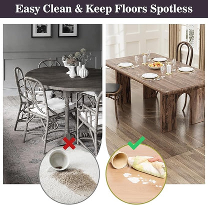 5'×8' Frosted Clear Floor Mat for Under Dining Room Table, No Scratch Durable - Image 2