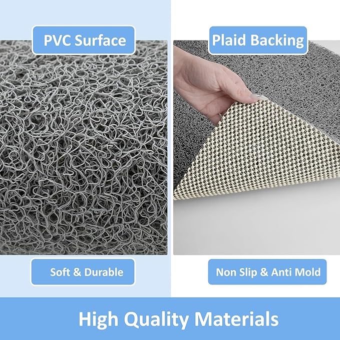 Square Shower Mat Set 2 Piece, Super Non Slip Shower Mats - Image 3
