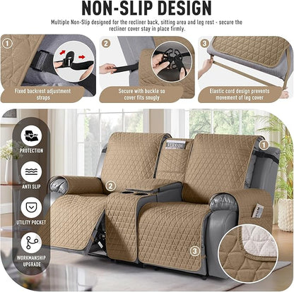 TAOCOCO 100% Waterproof Loveseat Recliner Couch Sofa Covers - Image 5