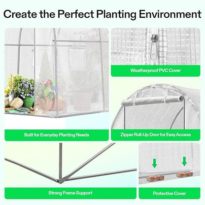 VIVOSUN 10x7x7 Ft. Large Walk in Greenhouse, Garden Plant Hot House - Image 5