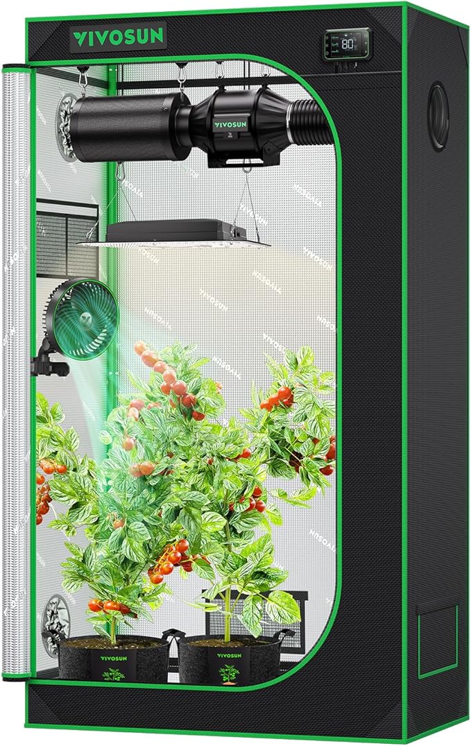 VIVOSUN S326 36"x20"x63" Grow Tent, High Reflective Mylar by VIVOSUN