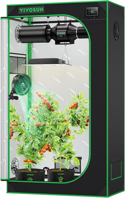 VIVOSUN S326 36"x20"x63" Grow Tent, High Reflective Mylar by VIVOSUN