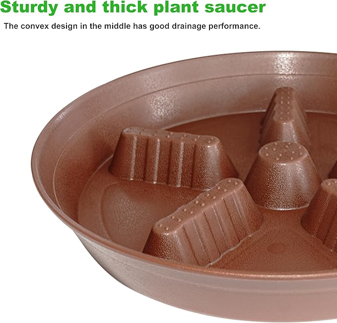 4 Pack Plant Saucer 12 inch, 8 10 14 17 inch, Plant Stand Plastic Plant Saucers - Image 4