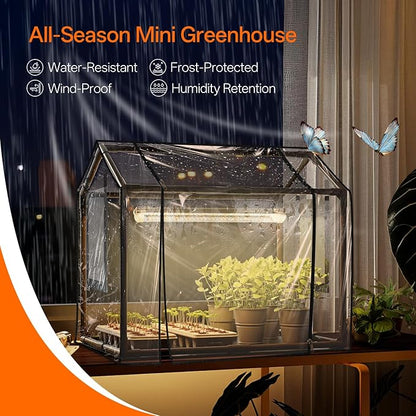 Bstrip Indoor Greenhouse with Grow Light, Mini EVA Tent with PE Base Mat - Image 2