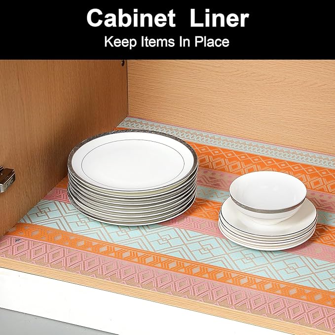 Cooyes Shelf Liners for Kitchen Cabinets Waterproof & Oil-Proof Kitchen - Image 3