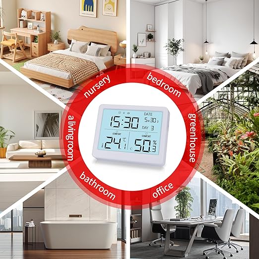 Indoor Digital Thermometer & Humidity Meter, Home Hygrometer Temperature Gauge - Image 8