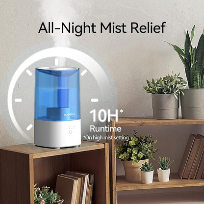 Cool Mist Humidifiers for Bedroom, 2.0L Small Humidifier for Baby and Plant - Image 2