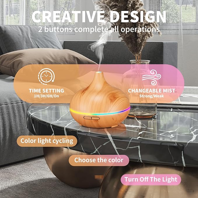 Aroma Diffuser for Essential Oil Large Room, Office Essential Oil Diffusers for - Image 2