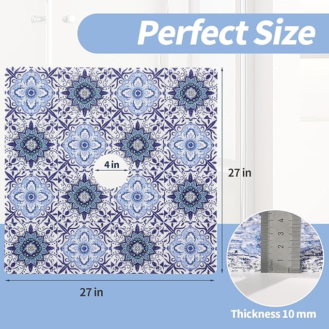 HOMBYS Square Shower Mat Non Slip 27x27 in, Shower Mat - Image 8