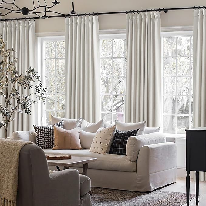 Birch Unique 80 Inch Pinch Pleated Curtains Blackout - Image 6