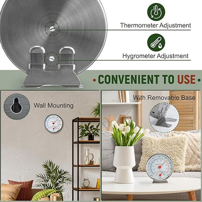 Indoor Outdoor Thermometer Hygrometer, Large Dial Wall Mount Waterproof - Image 5